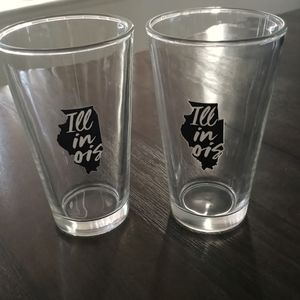 State of Illinois Drink Glasses